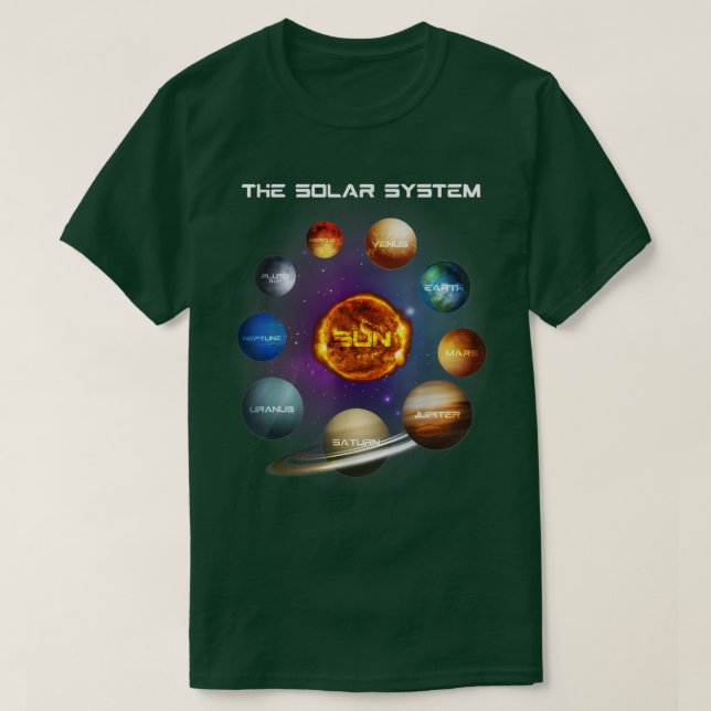Solar System Planets Science Space Astronomy STEM  T-Shirt (Design Front)