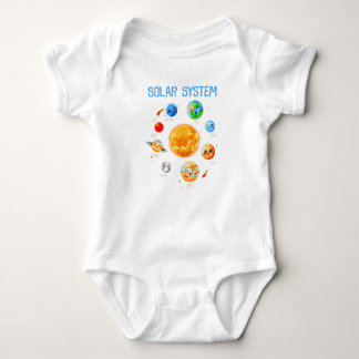 Solar System Planets Science Space Boys Girls STEM Baby Bodysuit
