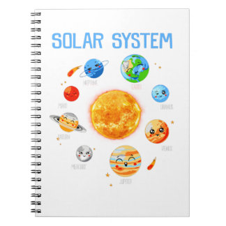 Solar System Planets Science Space Boys Girls STEM Notebook