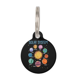 Solar System Planets Science Space Boys Girls STEM Pet Tag
