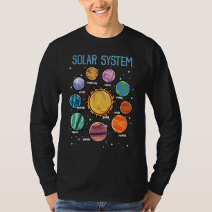 Solar System Planets Science Space Boys Girls STEM T-Shirt