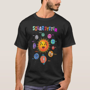 Solar System Planets Science Space Boys Girls Stem T-Shirt