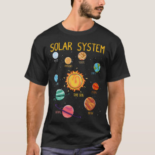 Solar System Planets Science Space Boys Girls Stem T-Shirt