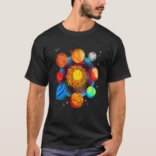 Solar System Planets Science Space Boys Girls T-Shirt