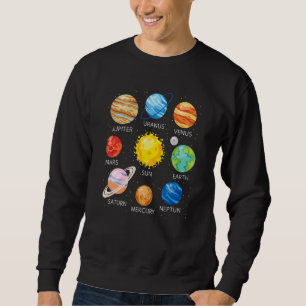 Solar System Planets Science Space Galaxy Universe Sweatshirt