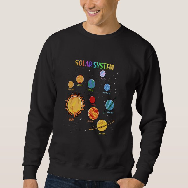 Solar System Planets Science Space Planets Boys Gi Sweatshirt (Front)