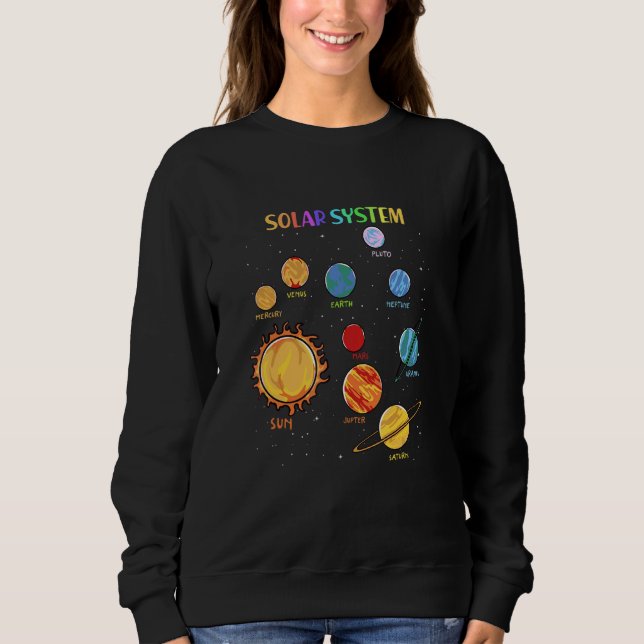 Solar System Planets Science Space Planets Boys Gi Sweatshirt (Front)