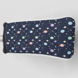 Solar System Planets Seamless Pattern Golf Head Cover