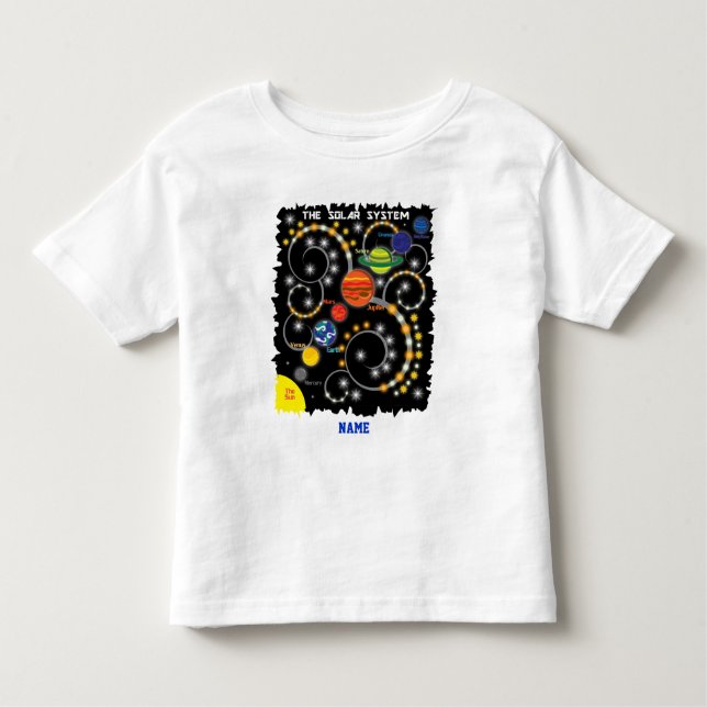 Solar System Planets Space Astronomy Toddler T-Shirt (Front)