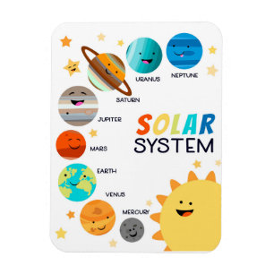 Solar System Planets Space Educational Homeschool Magnet