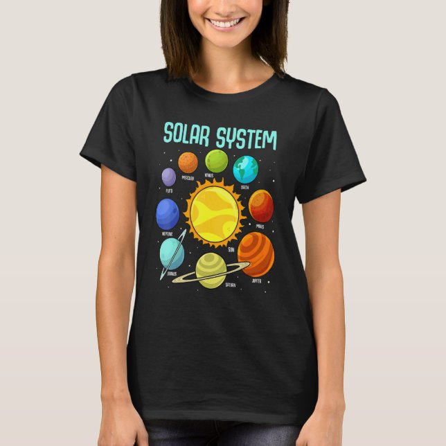 Solar System Planets Space Week science teacher bo T-Shirt (Front)