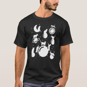 Solar System Planets Universe Space Astronomy Cat T-Shirt