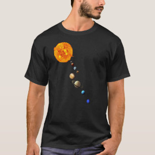 Solar System Realistic Space Planets Educational T-Shirt