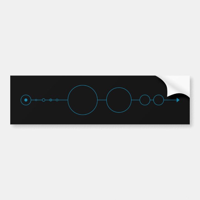 solar system scale bumper sticker (Front)