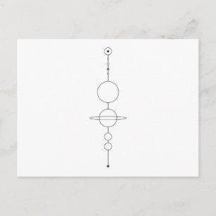 solar system scale postcard