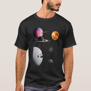 Solar System Space Galaxy Astronaut Universe Plane T-Shirt