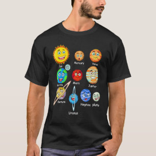 Solar System Space Planets For Stem Kids Boys Girl T-Shirt