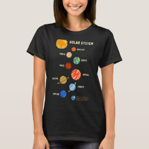 Solar System Space Planets For Stem Kids Boys Girl T-Shirt