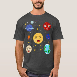 Solar System Space Science Astronomy Cute Planets T-Shirt