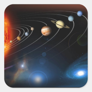 "Solar System" Square Sticker