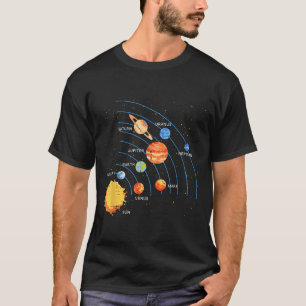 Solar System Sun Planets Orbit Space Galaxy Men T-Shirt