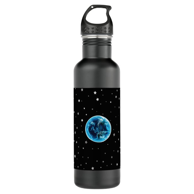 Solar System Universe Planet Earth 710 Ml Water Bottle (Front)
