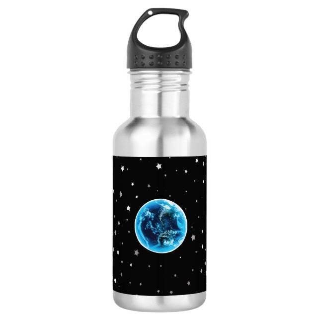 Solar System Universe Planet Earth 710 Ml Water Bottle (Front)