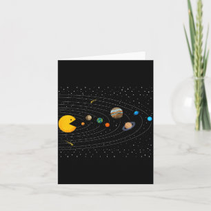 Solar System Video Game Funny Graphic Tees Planet Card