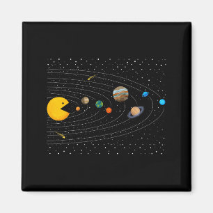 Solar System Video Game Funny Graphic Tees Planet Magnet