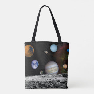Solar System Voyager Images Montage Space Photos Tote Bag