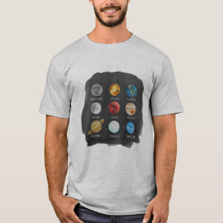 Solar System Watercolor Men's TShirt