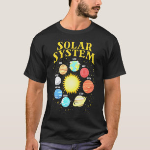Solar System With Planets Science Space Planet 1 T-Shirt