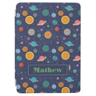 Solar System with Sun and Planets Personalised iPad Air Cover