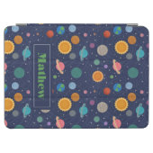 Solar System with Sun and Planets Personalised iPad Air Cover (Horizontal)