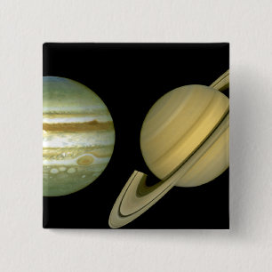 Solar Sytem ~ Long View 15 Cm Square Badge