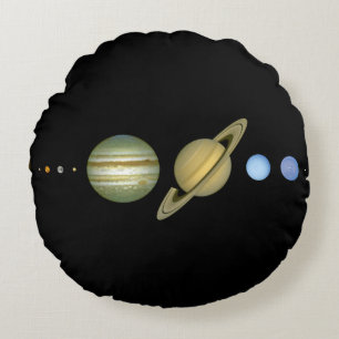 Solar Sytem ~ Long View Round Cushion