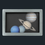 Solar Sytem Montage Belt Buckle<br><div class="desc">Nasa Space illustration of the Solar System showing the planets and Earth's Moon.</div>