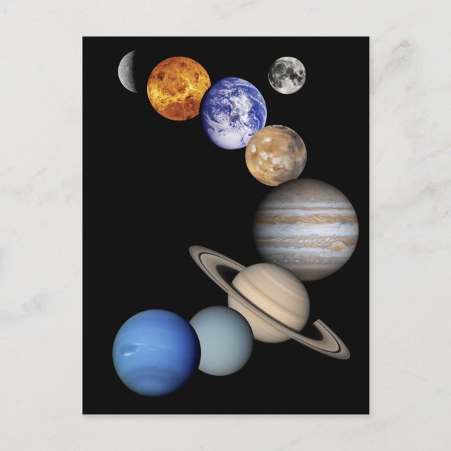 Solar Sytem Montage Postcard (Front)