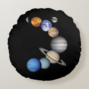 Solar Sytem Montage Round Cushion
