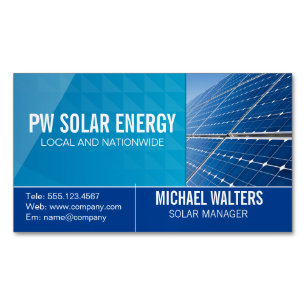 Solar Tech House Power Logo   Energy Magnetic Business Card