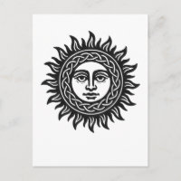 Solar Visage Sigil – Black Sun Emblem Tee