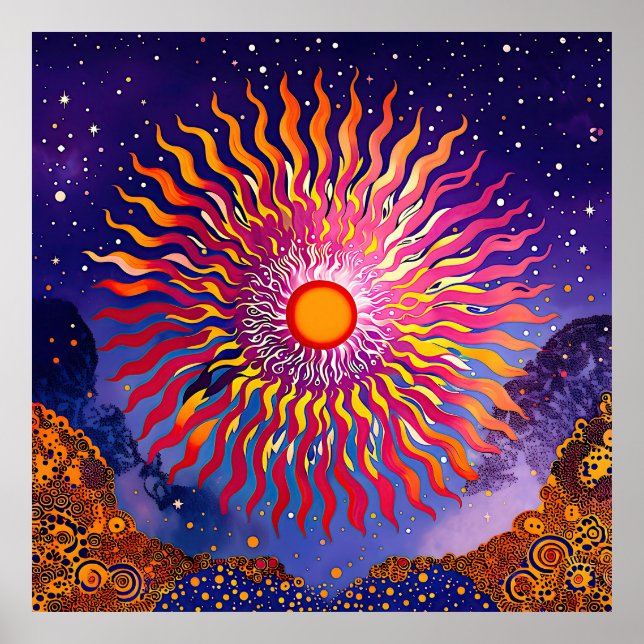 “Solar Whispers in the Sky” The Sun Poster (Front)