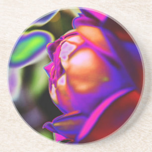 Solarised Rose by Shirley Taylor Coaster