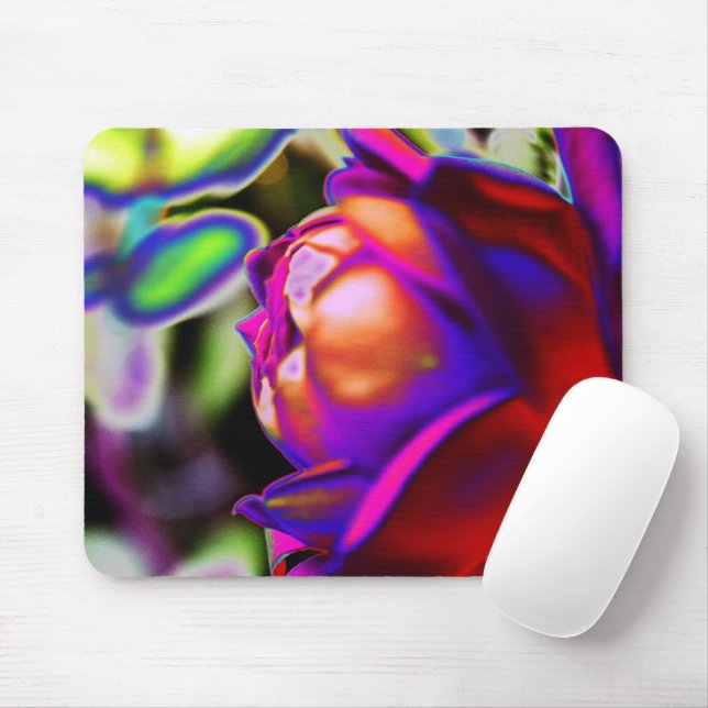 Solarised Rose by Shirley Taylor Mouse Pad (With Mouse)