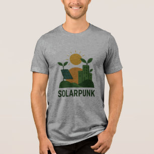 Solarpunk Dreamscape – Futuristic Nature Harmony A Tri-Blend Shirt