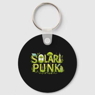 Solarpunk Science Fiction Sci-Fi Eco Solar Punk Key Ring
