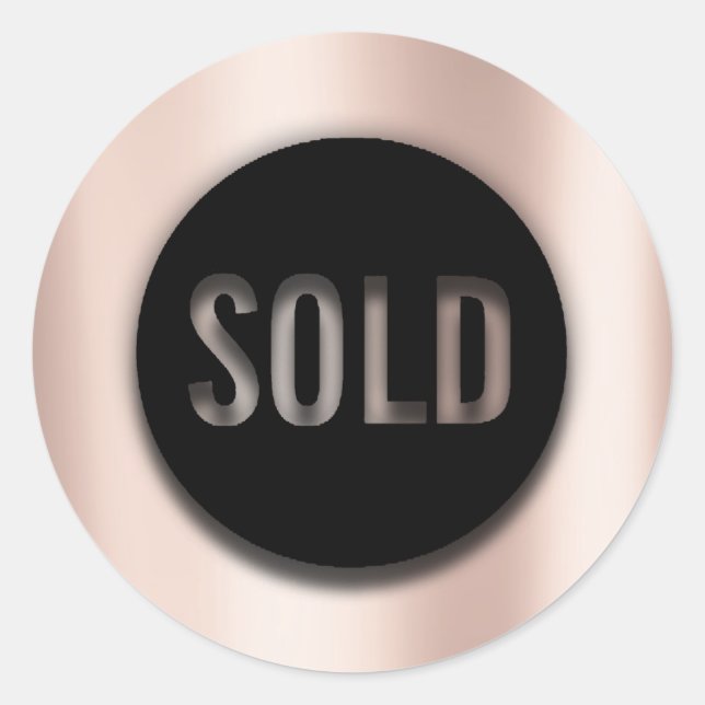 Sold Black Blush Rose Pink Tester Sample Container Classic Round Sticker (Front)