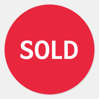 Sold Classic Round Sticker