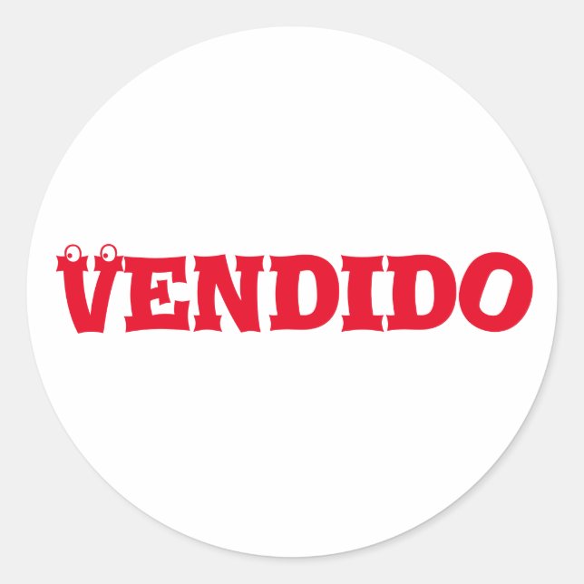 Sold Classic Round Sticker (Front)