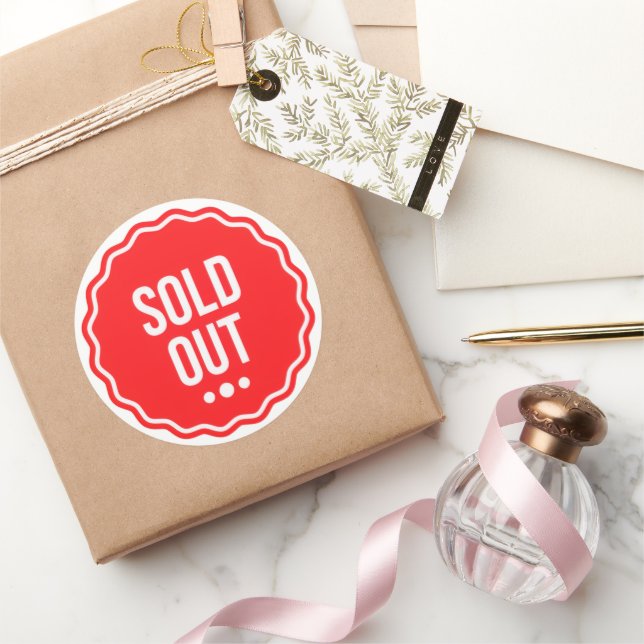 Sold Out Classic Round Sticker (Gifting)